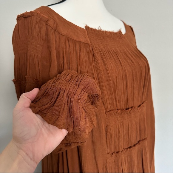 *FREE PEOPLE* Rust See Ya There Mini Dress - Picture 8 of 9